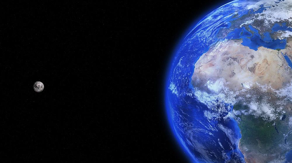 Earth moon space