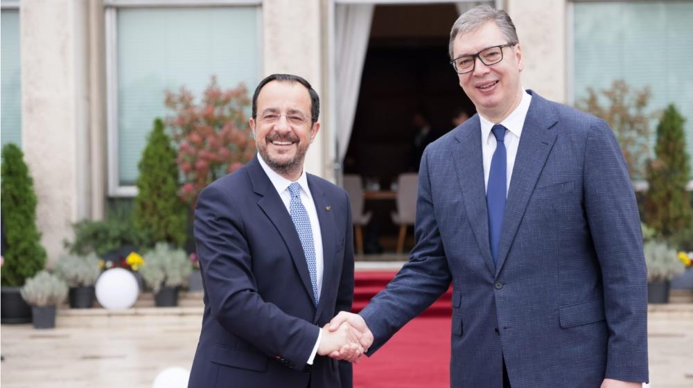 Nikos Christodoulides Aleksandar Vucic Serbia